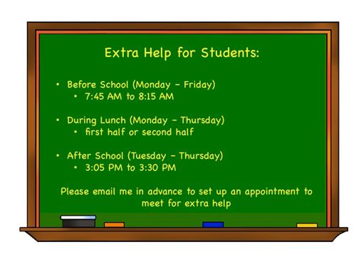 Extra Help Hours 